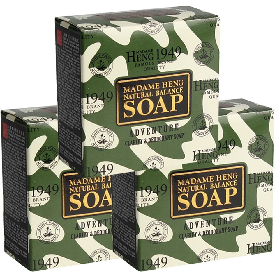 3xSoap Madame Heng 1949 Natural Balance Adventure Clarify Deodorant Relax 150g
