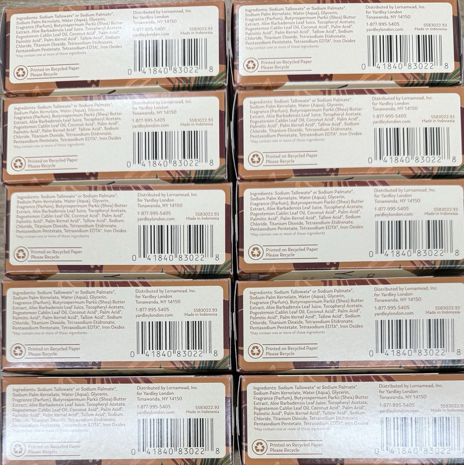 Yardley London Creamy Coconut Moisturizing Bar Soaps 10ct Free Shipping