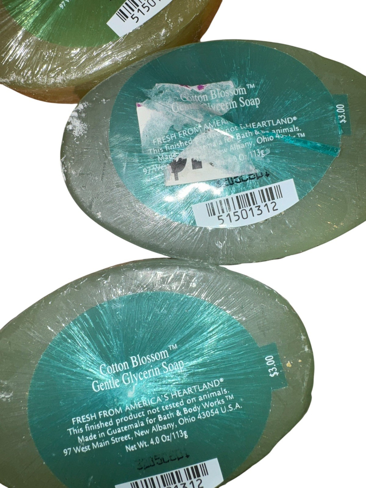 LOT OF 10 BATH BODY WORKS GENTLE GLYCERIN SOAP MIXED Cotton Sweet Pea Moonlight