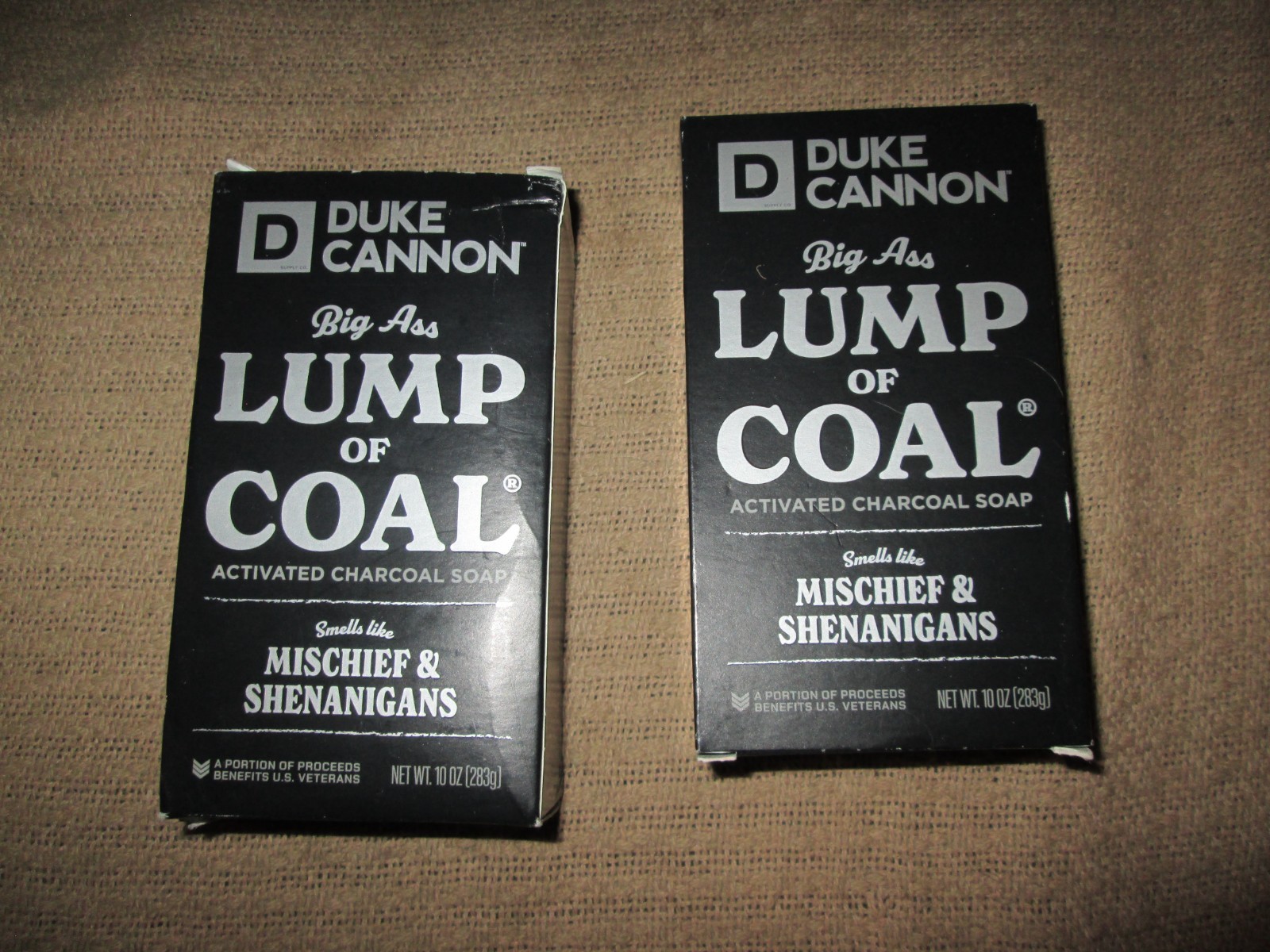 (2) Duke Cannon Big Ass Lump Of Coal Charcoal Soap – 10oz Each NEW IN BOX