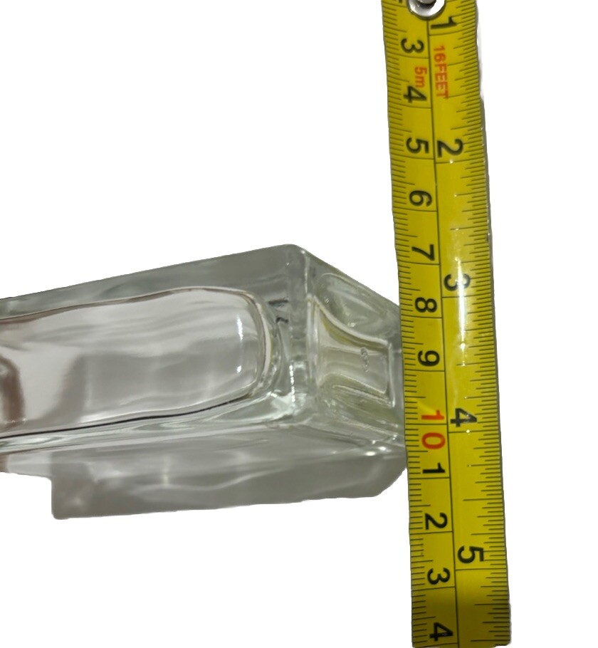 1 Refillable Perfume Glass Bottle Metal Spray Top, Flat Shape, Atomizer 2oz
