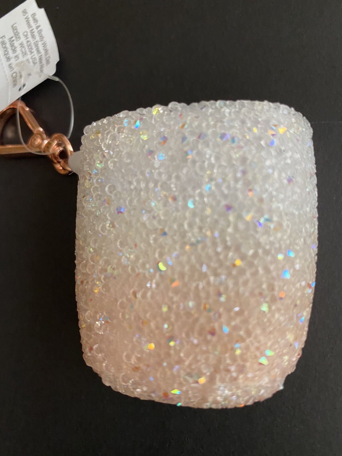 Bath & Body Works PEACH OMBRE CRYSTAL GEM Pocket *Bac Holder Sleeve Bag Clip NWT