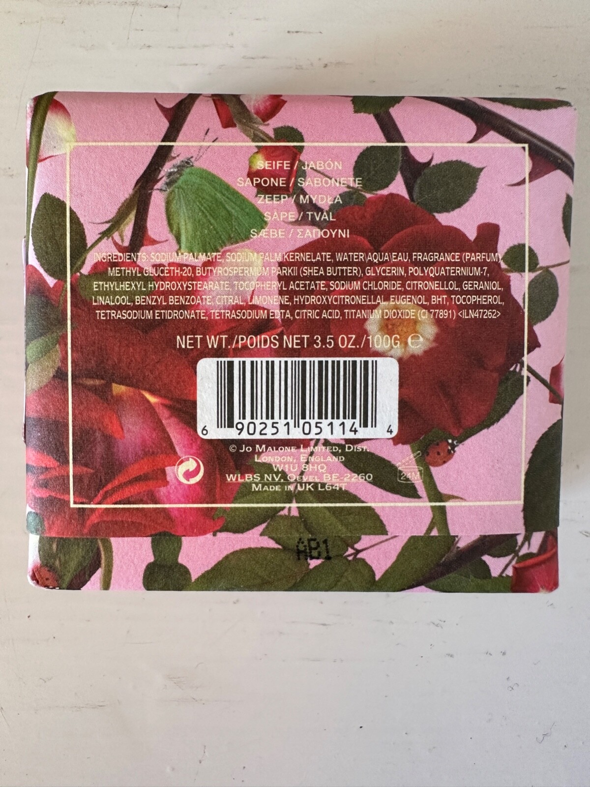 Jo Malone Soap ~ Blackberry & Bay or Red Roses or + Gift Bag