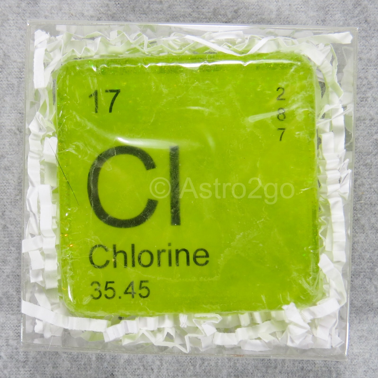 PERIODIC TABLE ELEMENT “Cl” CHLORINE NOVELTY HAND BATH SOAP-4 oz JUST BUBBLY NEW