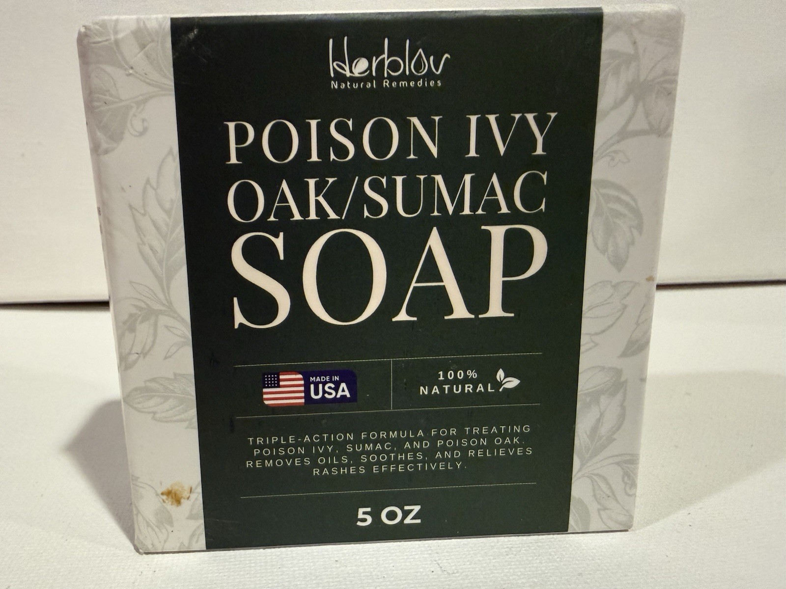 Herblov Poison Ivy Oak Sumac Soap, Pine Tar Scent, 5oz Bar, All Natural