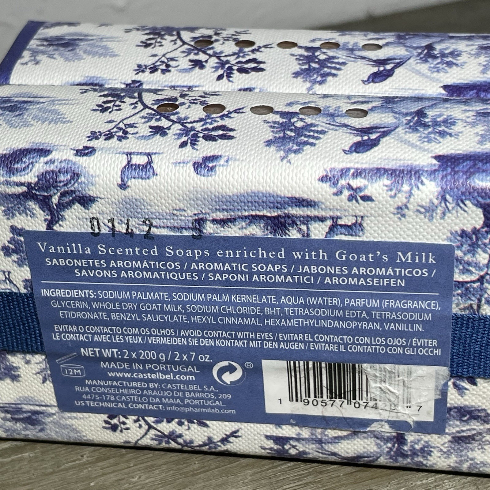 Made in Portugal – 2 Bars – Castelbel Goat’s Milk Bar Soap – Each Bar 7oz (200g)