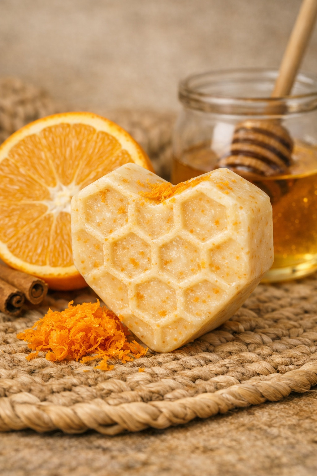 Exfoliant Orange and Honey Handmade Soap 4.oz