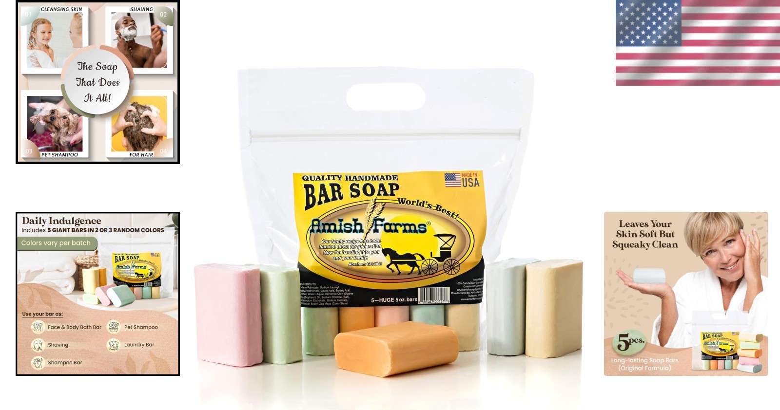 Natural Bentonite Clay Soap – 5 Bars