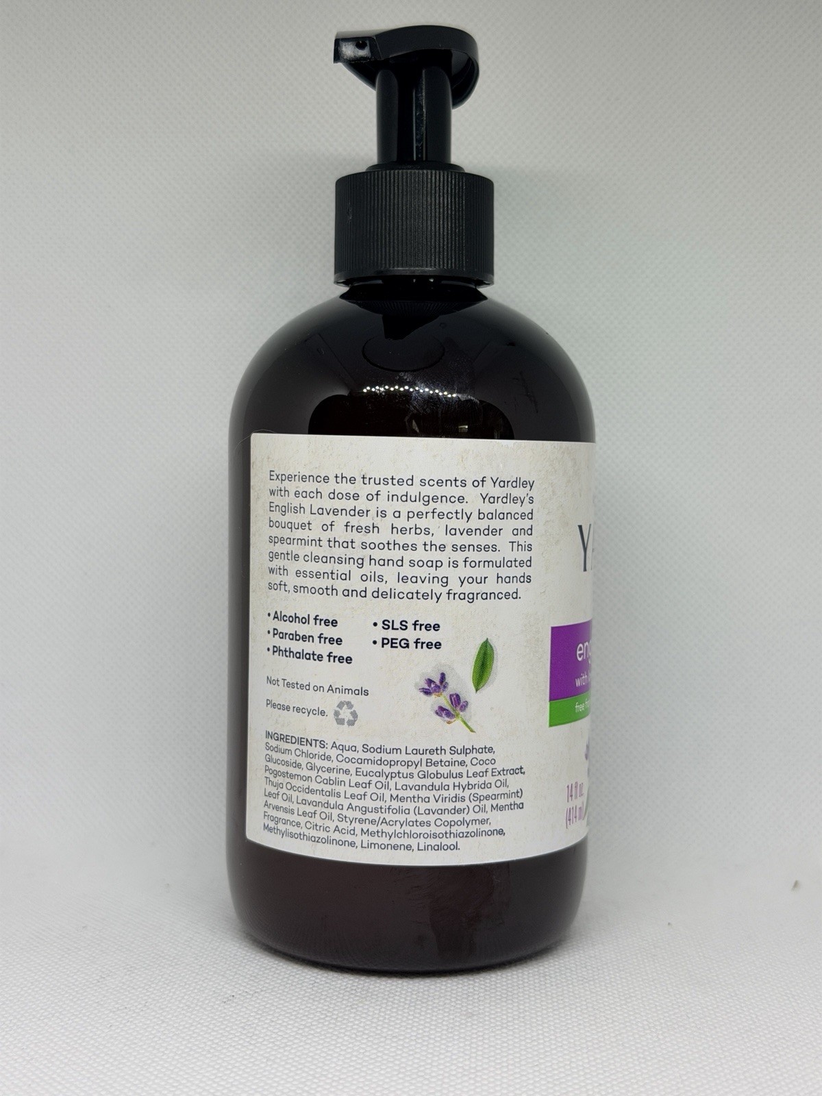 Yardley London Lavender Liquid Hand Soap 3 Pack 14oz Moisturizing