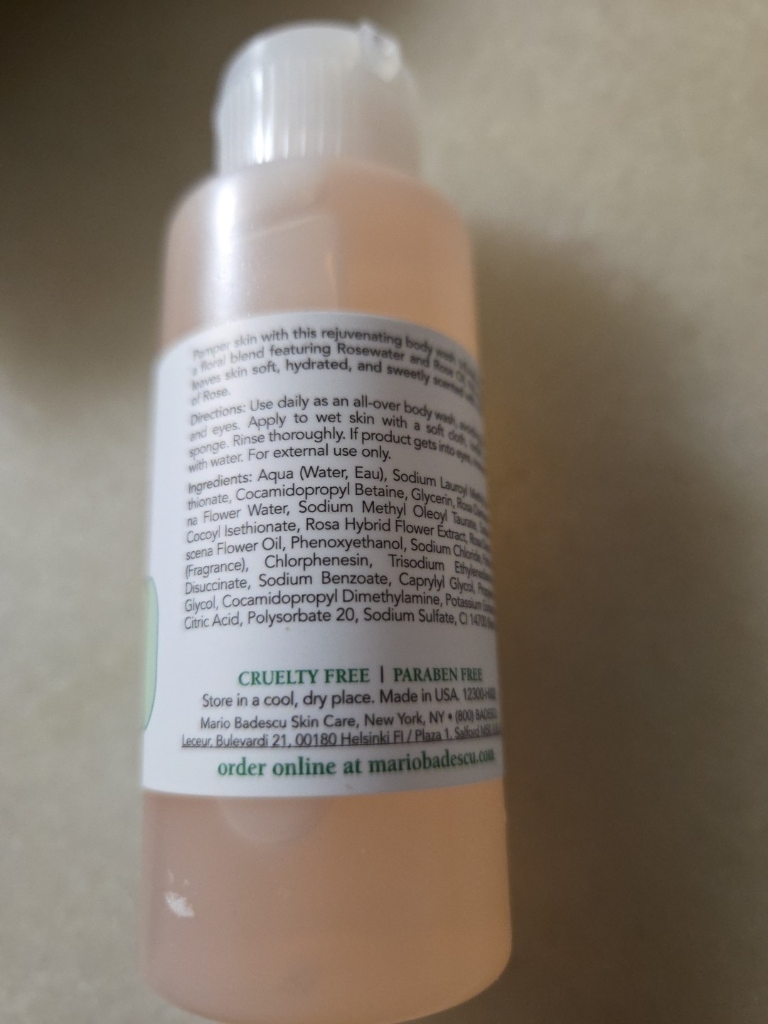 Mario Badescu Skin Care Rose Body Soap, 118 mL / 4 fl. oz – New – All Skin Types