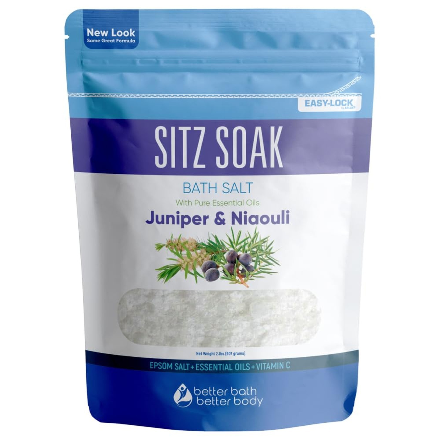 Sitz Bath Soak 2-Lbs Sitz Salt Epsom Salt Hemorrhoid Soothing with Pure Essen…