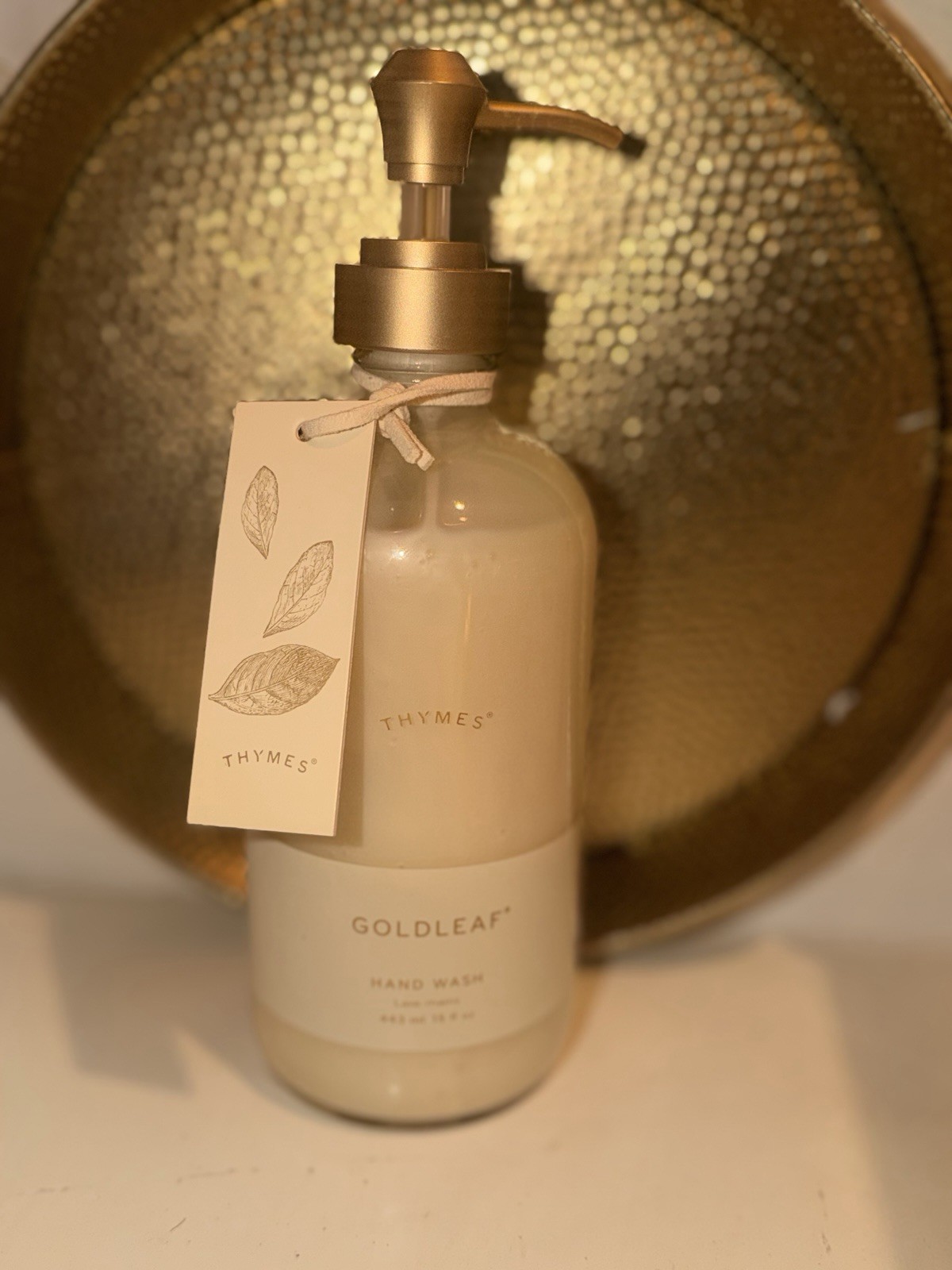 Thymes Goldleaf Hand Wash 16.5 Oz Original Discontinued Glass Bottle New
