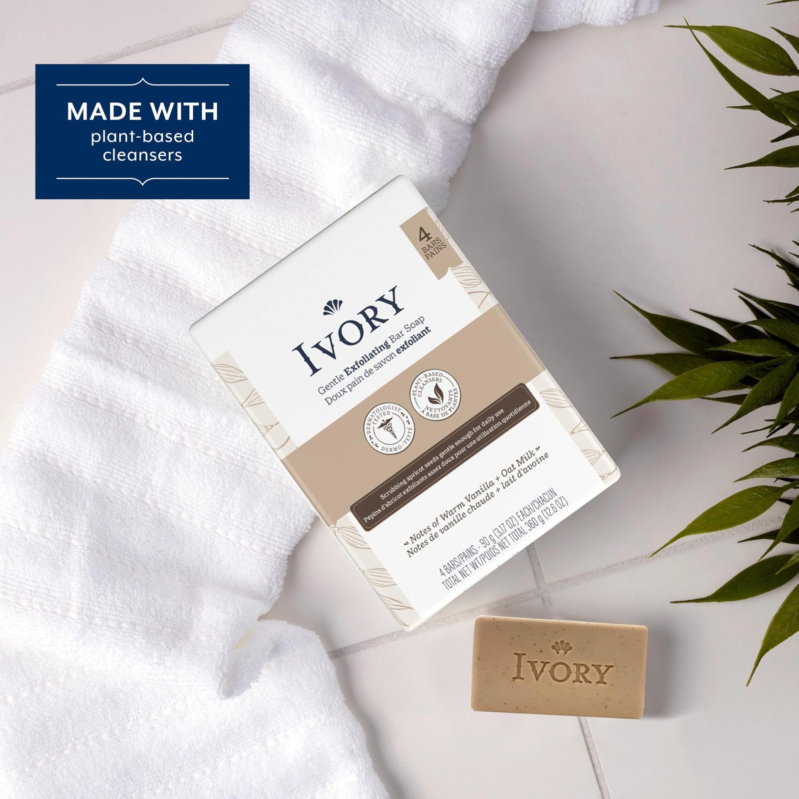 Exfoliating Bath Bar Soap, Designed for Whole Family with Plant-Based Cleanse…