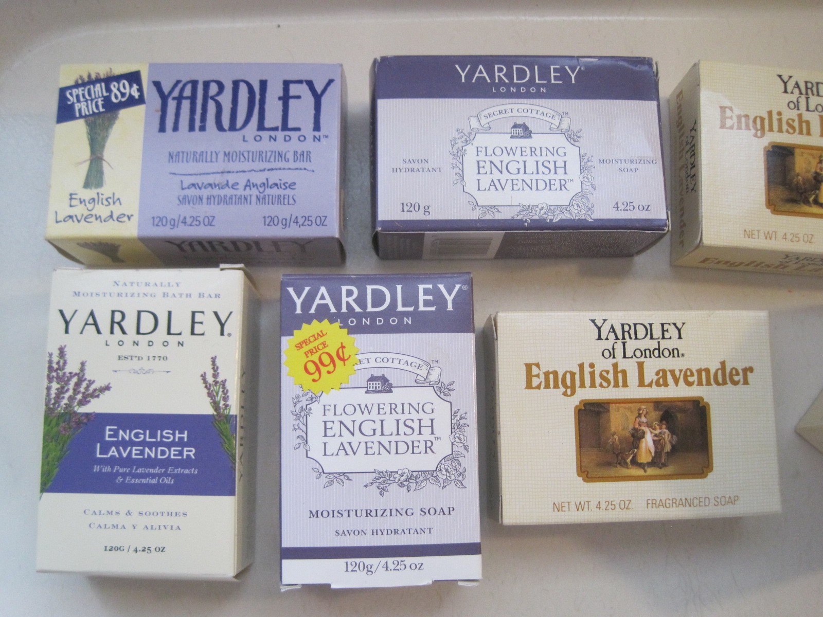 Lot of 8 Yardley Bar Soaps English Lavender NOS 4.25 OZ. Each Standard Size