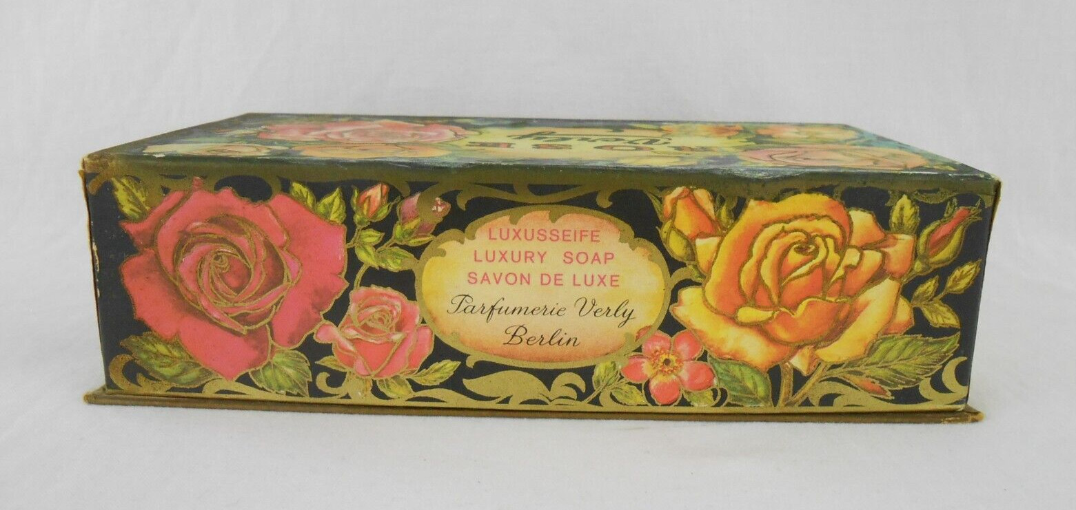 Verly Berlin Rose Luxury Vintage Perfumed Soap Rose 2 Cakes 5.2 oz New