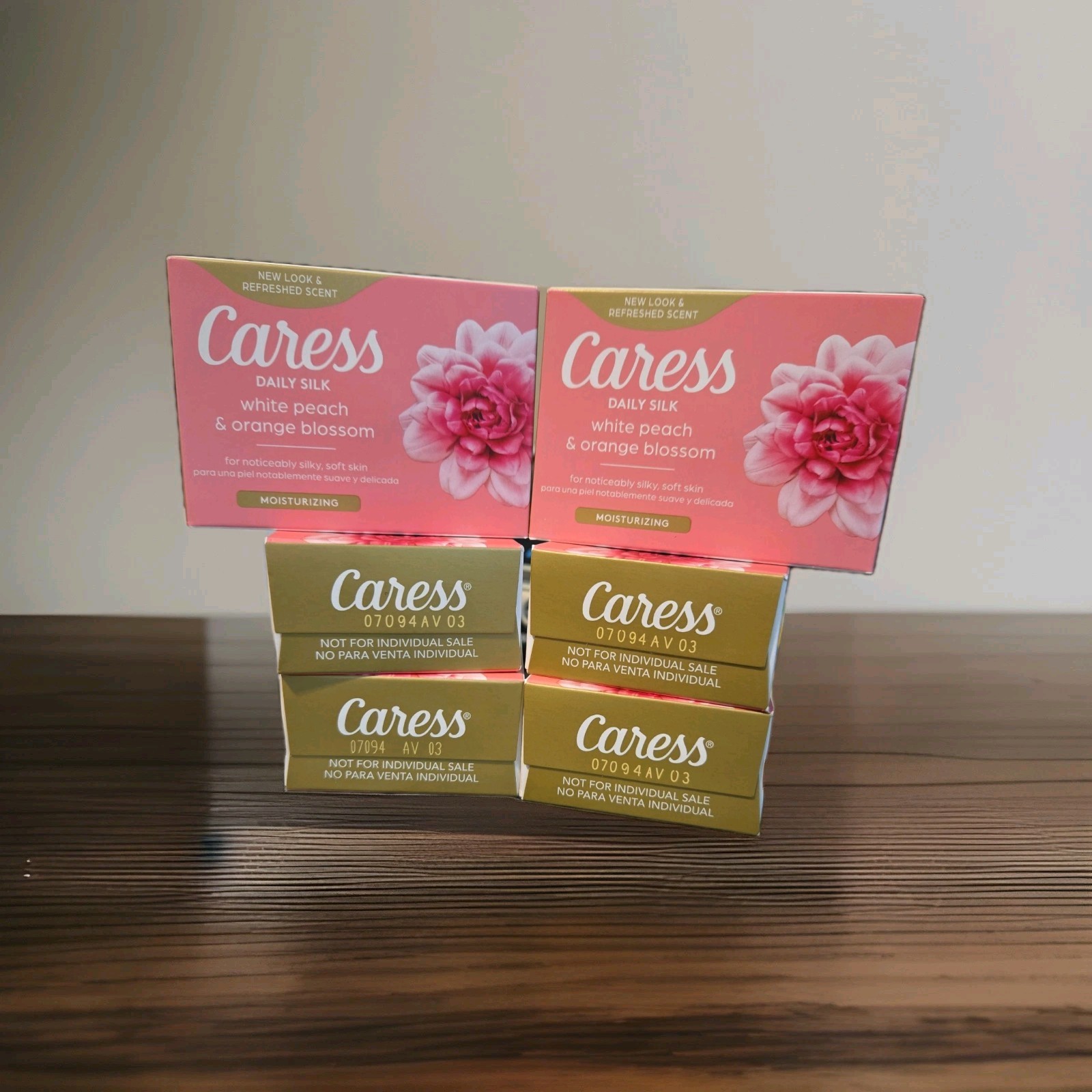 6 Caress Daily Silk 3.75 Bar Floral Oil Essence WHITE PEACH ORANGE BLOSSOM
