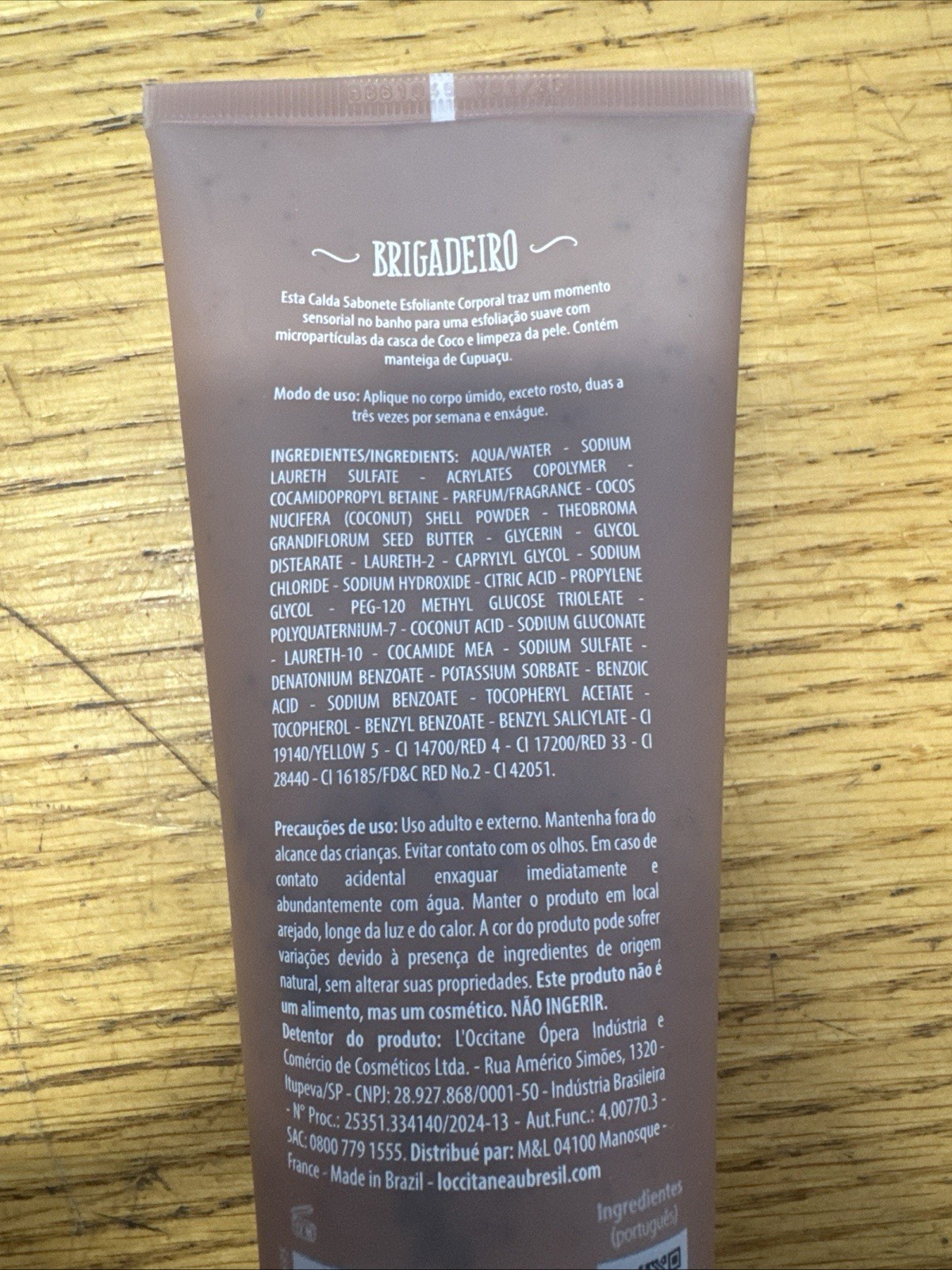 L’OCCITANE AU BRESIL BRIGADEIRO EXFOLIATING SOAP 200 ML SEALED BOTTLE