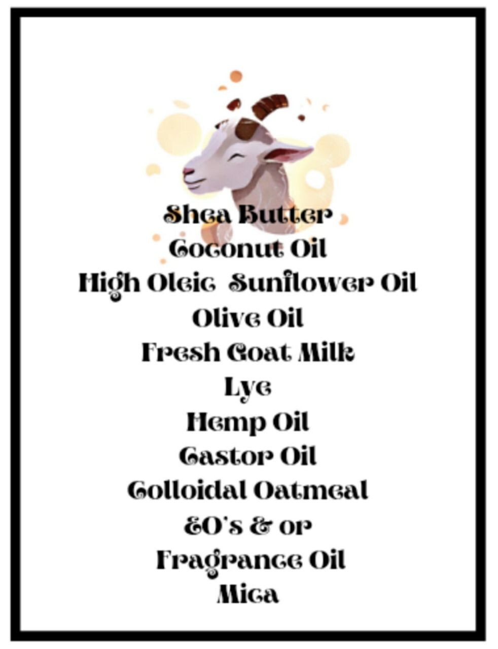 Tatas Handmade Goat Milk Soap Hemp Shea Oatmeal Tallow Quick Ship! 4.7-5oz Bars