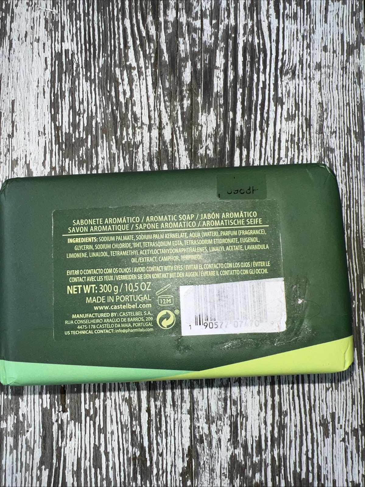 EUCALYPTUS LIMITED EDITION by CASTELBEL 10.5 oz SCENTED SOAP BAR SINGLE BAR