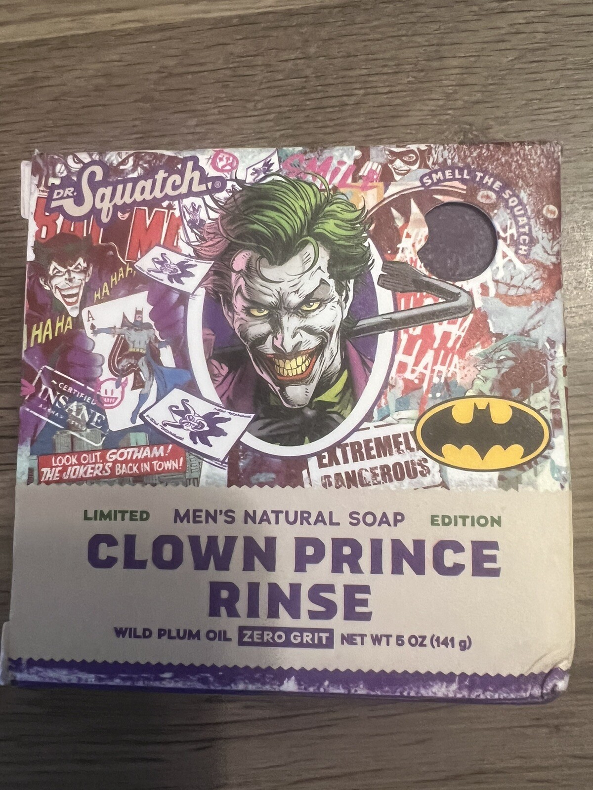 Dr Squatch Soap Clown Prince Rinse Joker Zero Grit NEW Limited Edition Batman