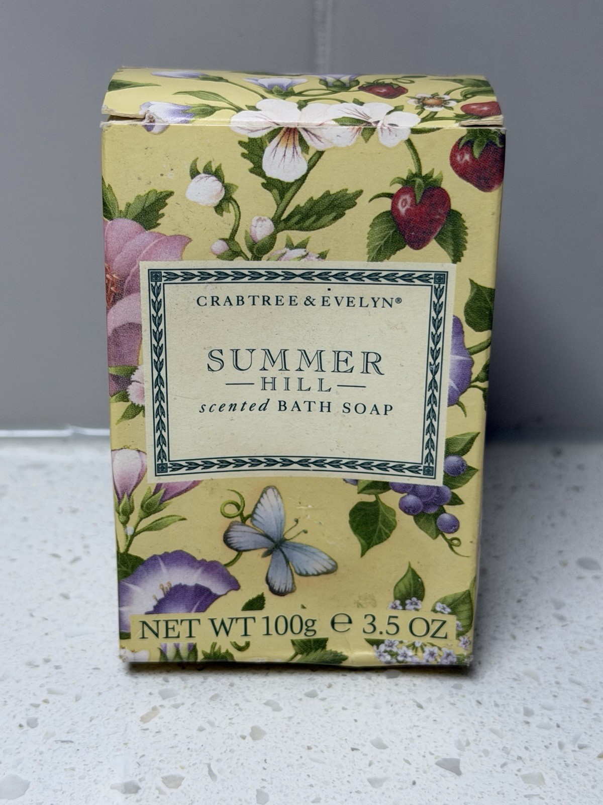 NEW CRABTREE & EVELYN- SUMMER HILL BATH SOAP 3.5 OZ DISCONTINUED