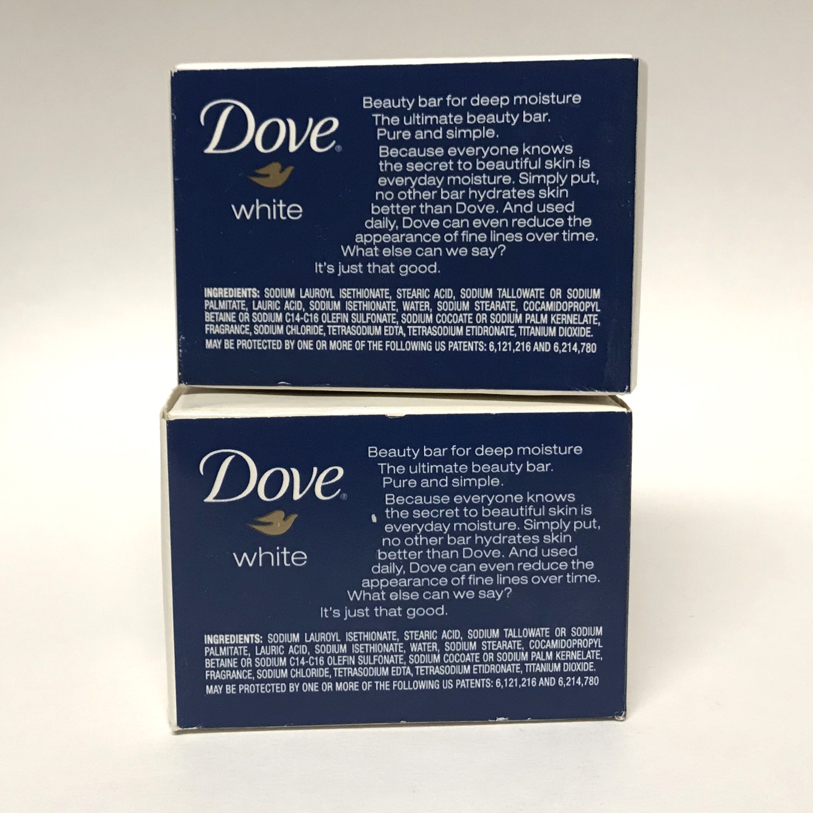 Lot of 2X Dove White Beauty Bar Soap with DEEP MOISTURE,3.15oz each | Sealed NOS