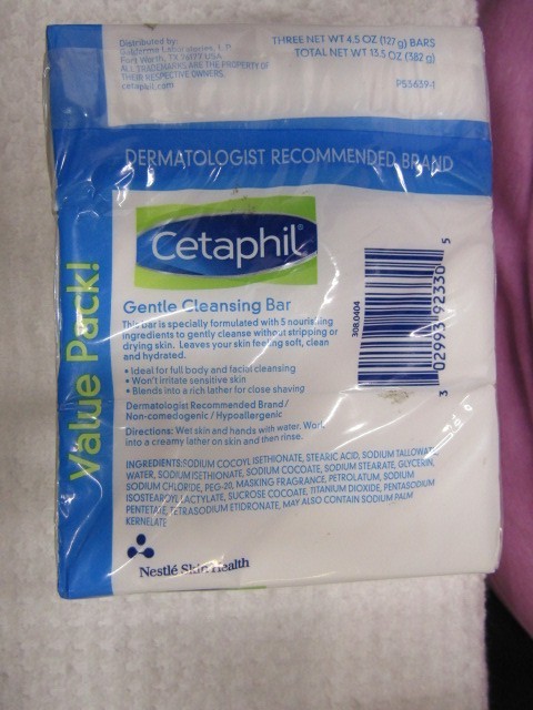 CETAPHIL~~VALUE PACK (3 BARS)~~GENTLE CLEANSING BAR 4.5 OZ EACH BIN