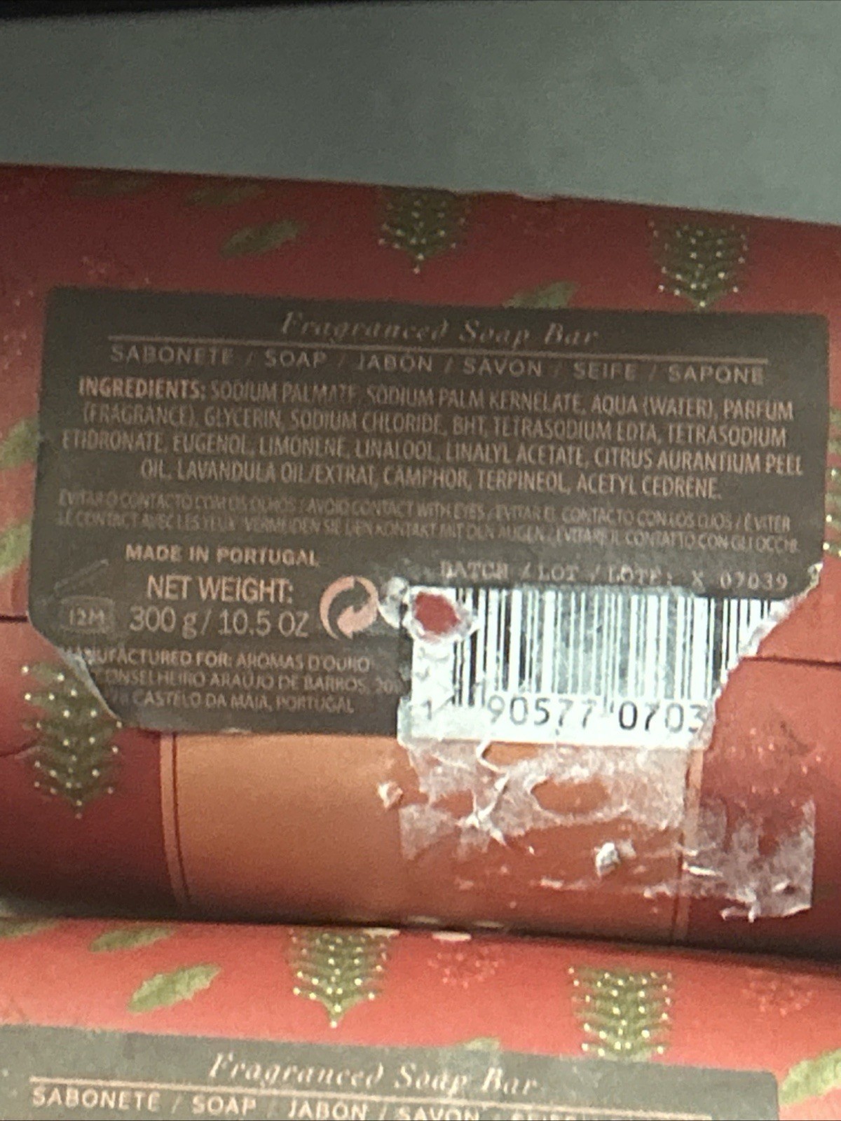 Set 2 Aromas d’Ouro Winter Forest aromatic soap bar 10.5 Oz Portugal See Photos