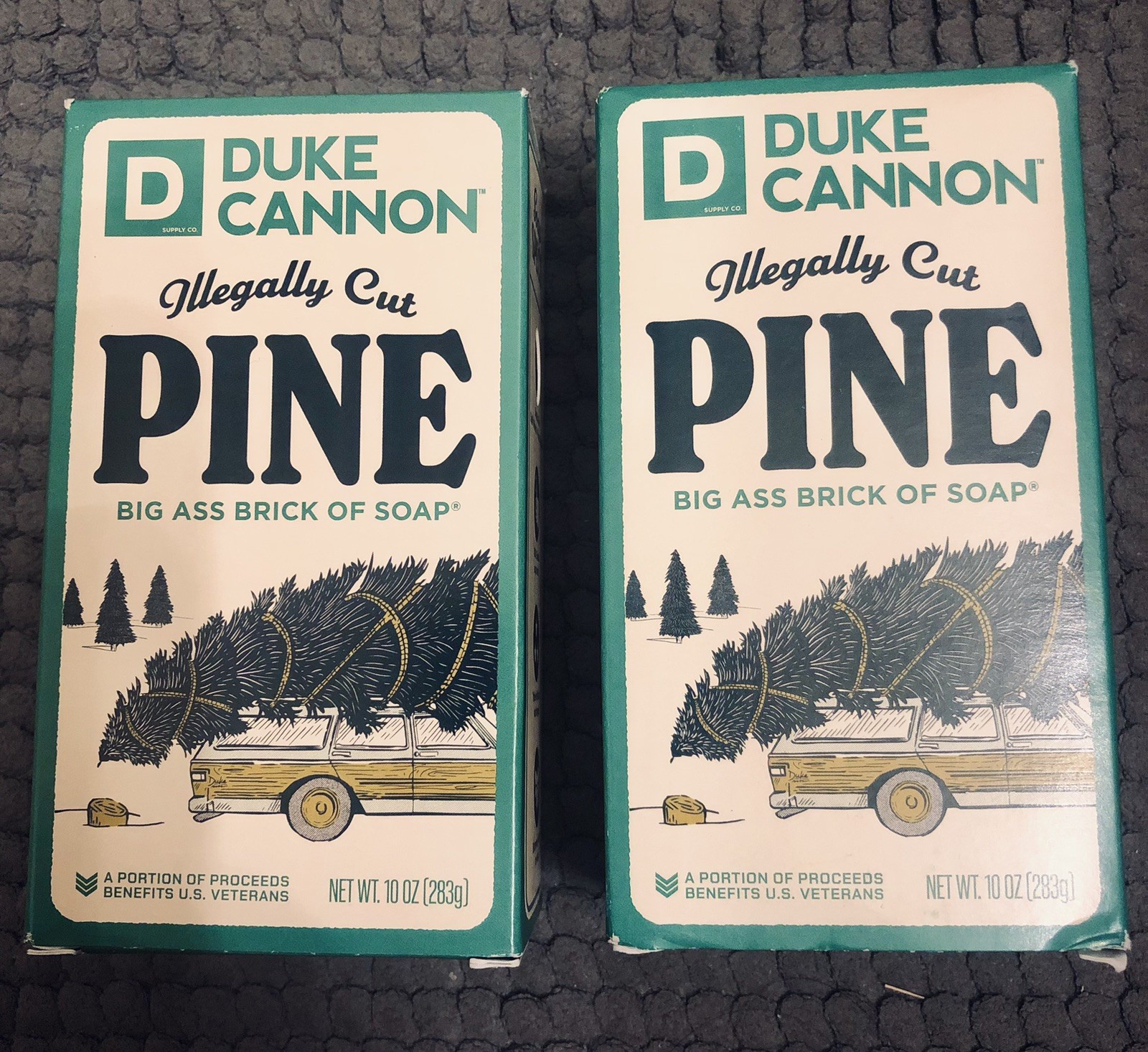 Duke Cannon Illegally Cut Pine Big A.. Brick of Bar Soap 10 oz. (Lot of 2) New
