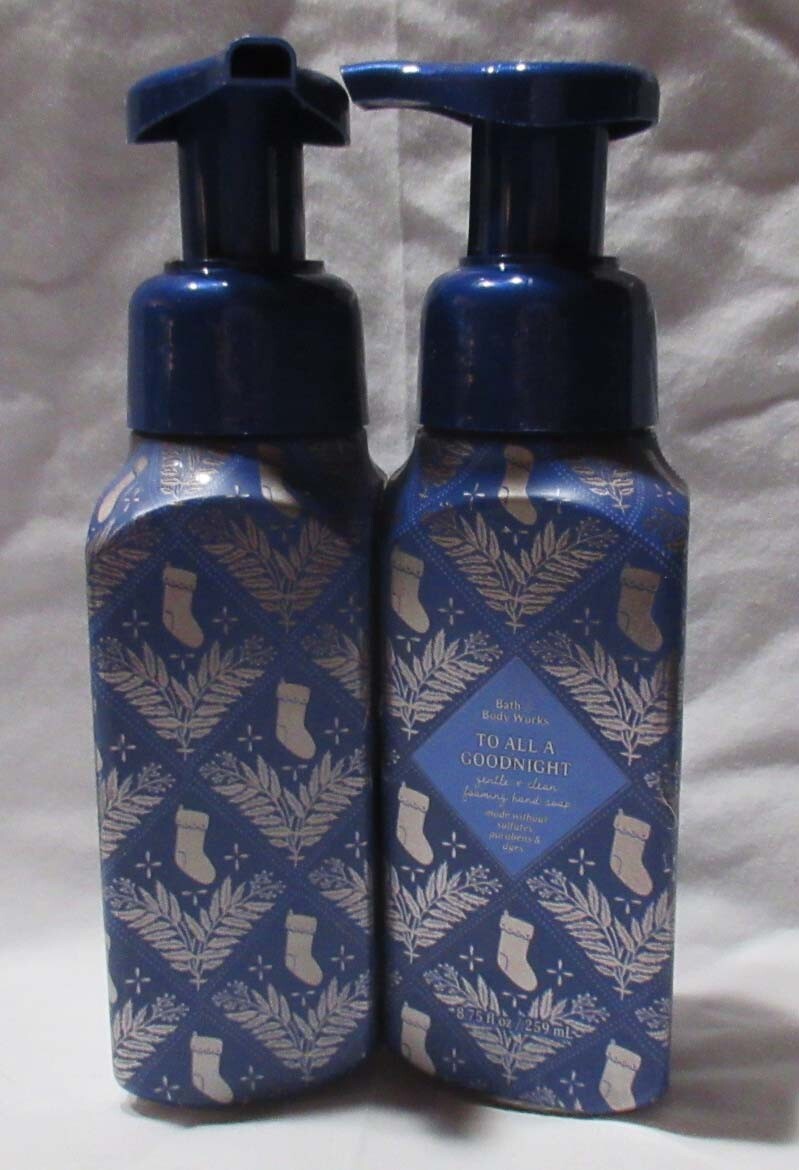 Bath & Body Works Gentle & Clean Foaming Hand Soap Set Lot 2 TO ALL A GOOD NIGHT