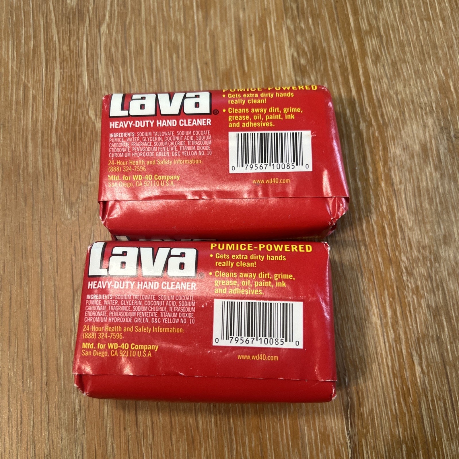 Lava Heavy-Duty Hand Cleaner Bar Soap Pumice Powered, 5.75 oz Bar, Lot Of 2
