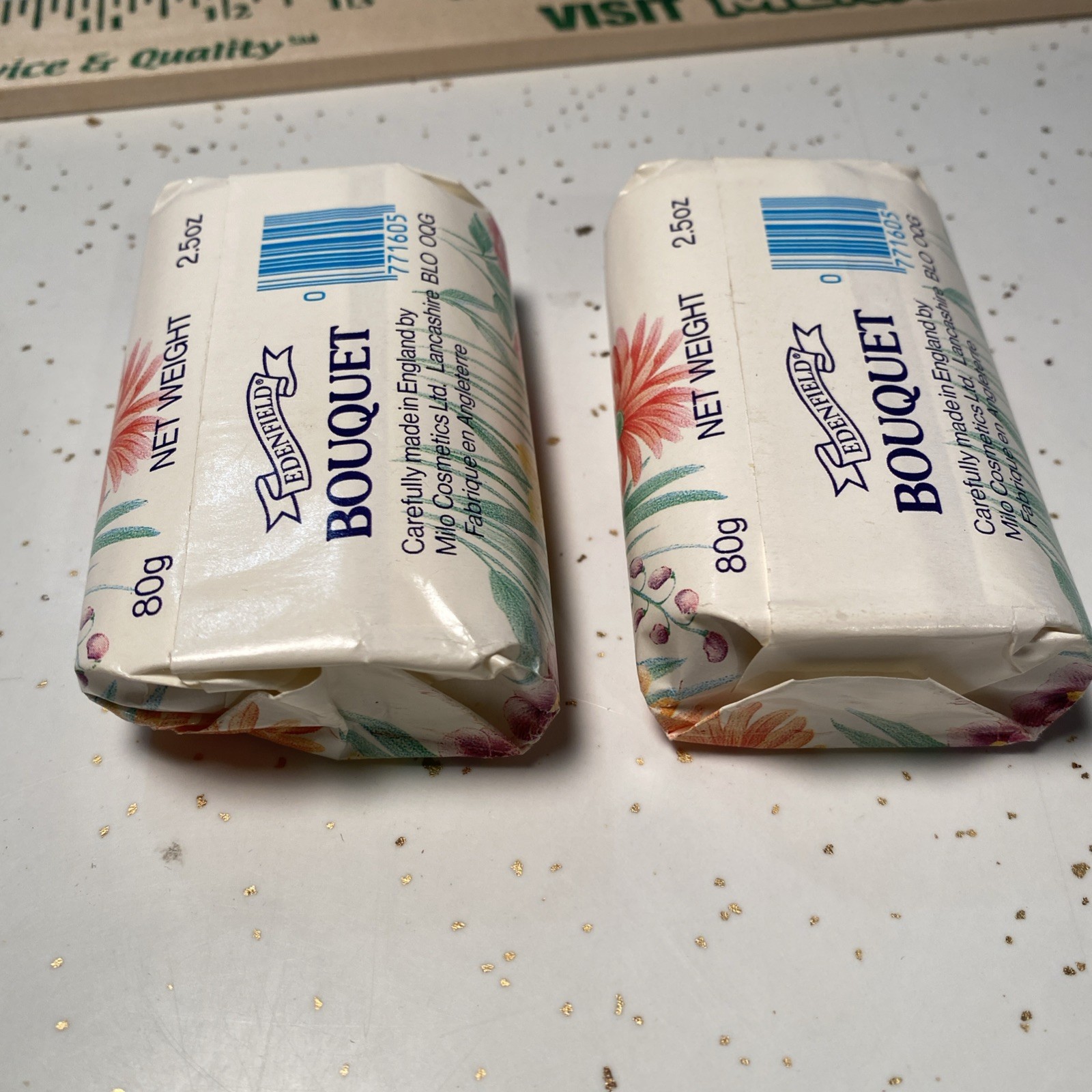 VTG Edenfield Bouquet Floral Bar Soap 2.5 Oz Sealed Made In England Set Of 2