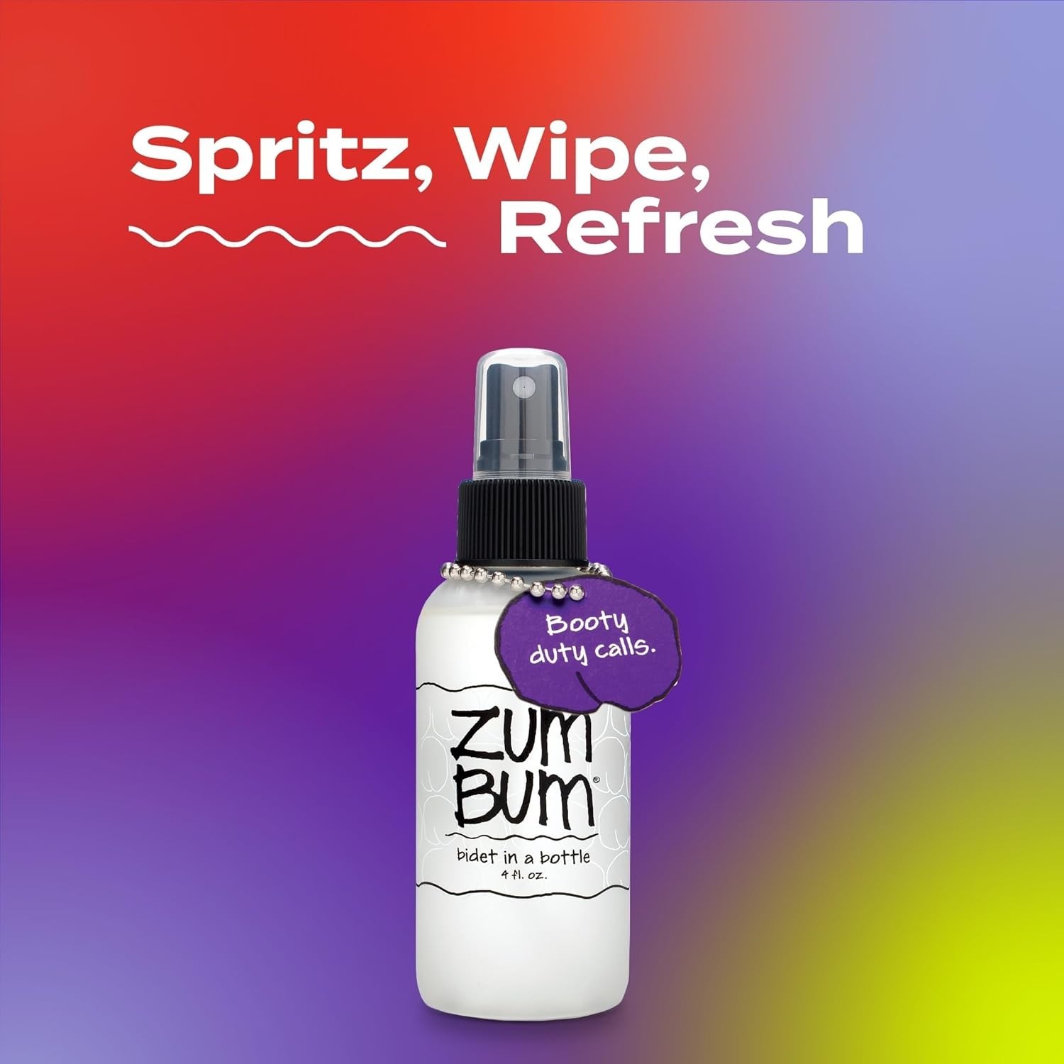 Zum Indigo Wild Bum Bidet in a Bottle – Natural, Portable Bidet 4 fl oz