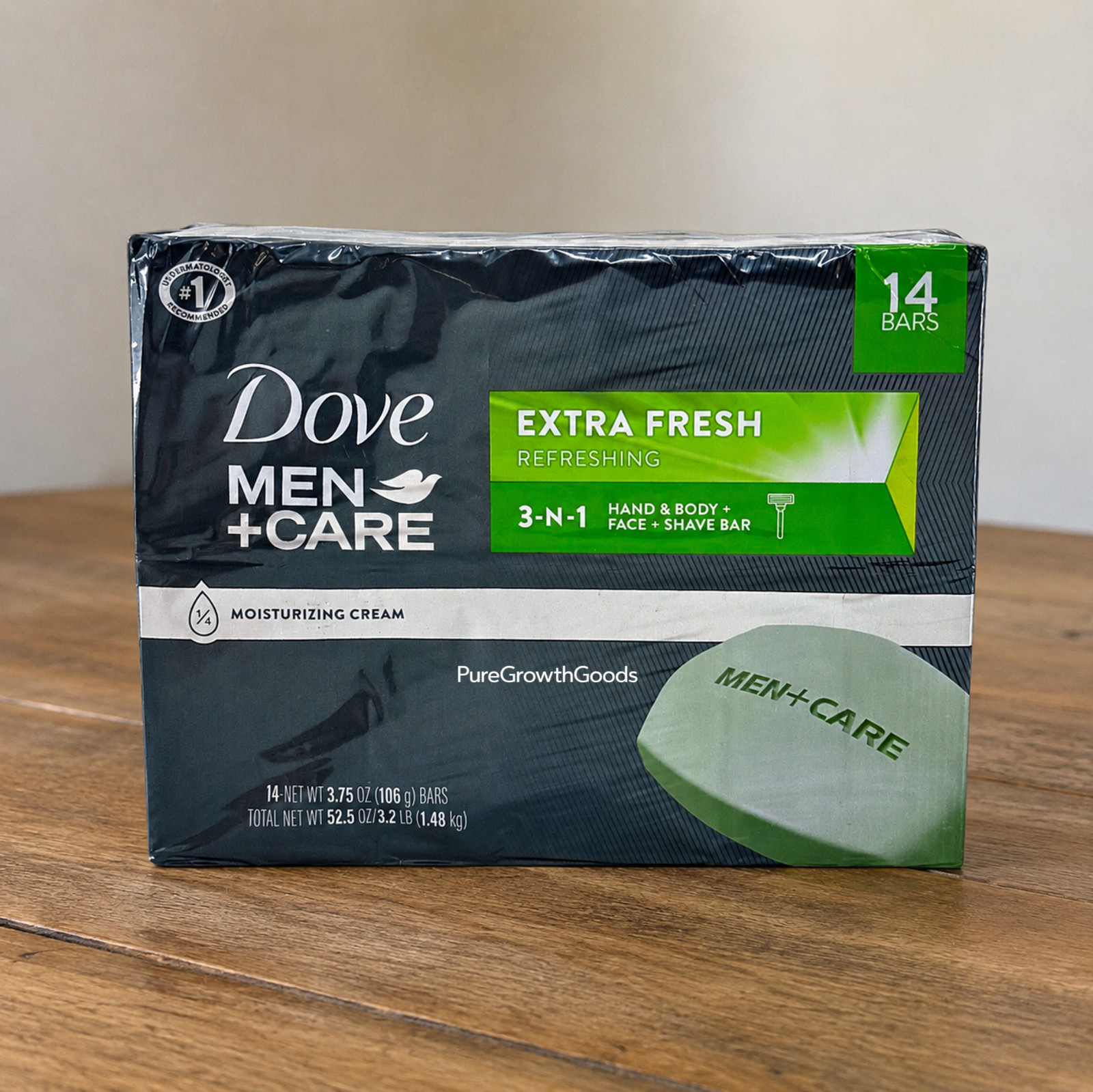 Dove Men+Care Body Face Bar Soap Extra Fresh 14 Pack 3.75 oz Shave Bar