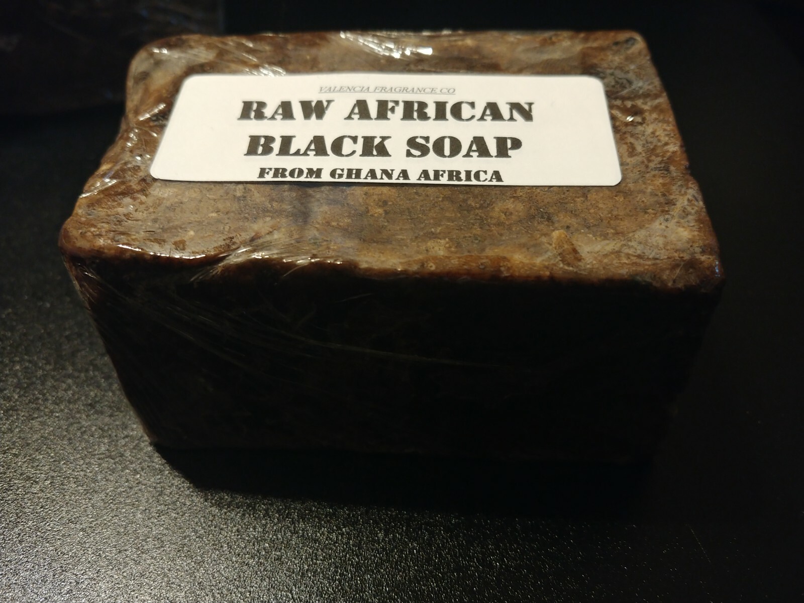 RAW AFRICAN BLACK SOAP 1 LB. BLOCK (ORGANIC)