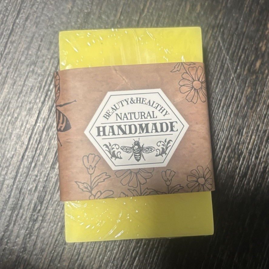 Handmade Natural Yellow Floral Body Bar Soap for Women & Men, Body & Hands