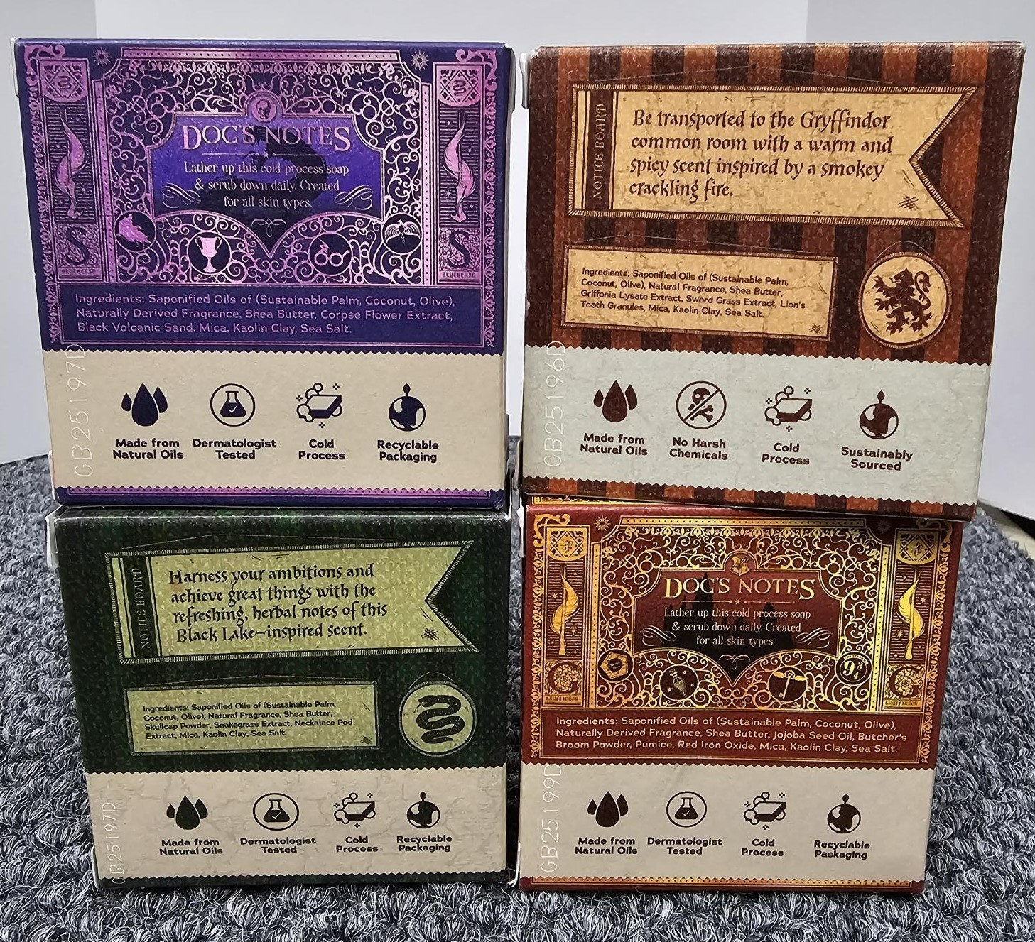 Lot of 6, Dr. Squatch Men’s Natural Harry Potter LIMITED EDITION Soap