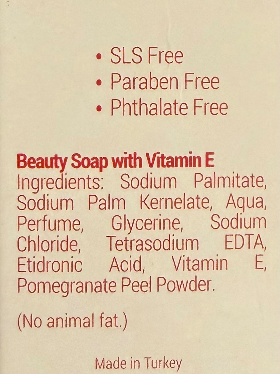 LOLE’S Face & Body Bar Soap, Pomegranate w/vitamin E, 100g ea.