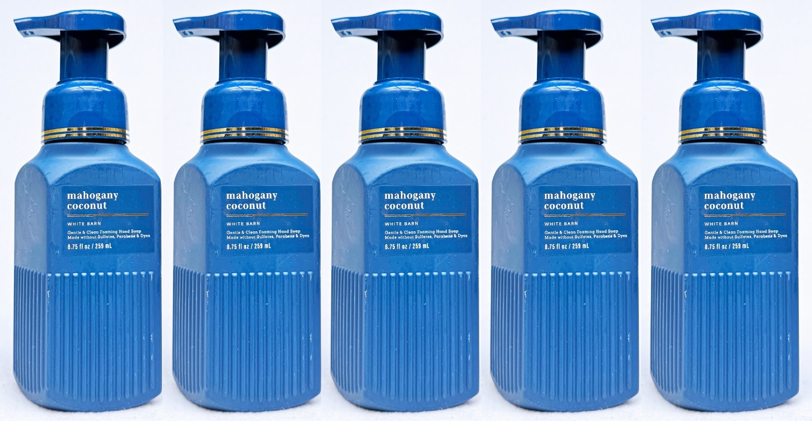 5 Bath & Body Works MAHOGANY COCONUT Gentle Foaming Hand Soap 8.75 oz