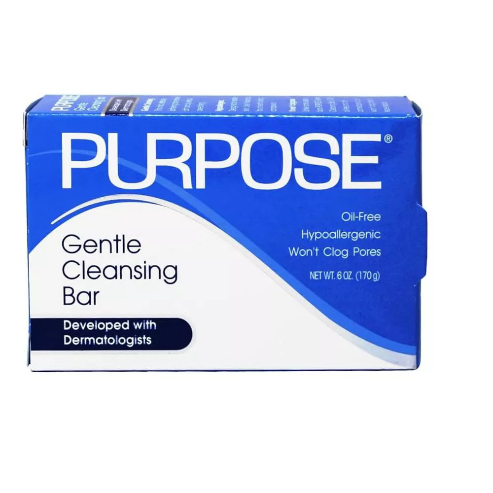Purpose Gentle Cleansing Bar Soap Hypoallergenic Oil-Free 1 Ct 6 Oz Pack of 12