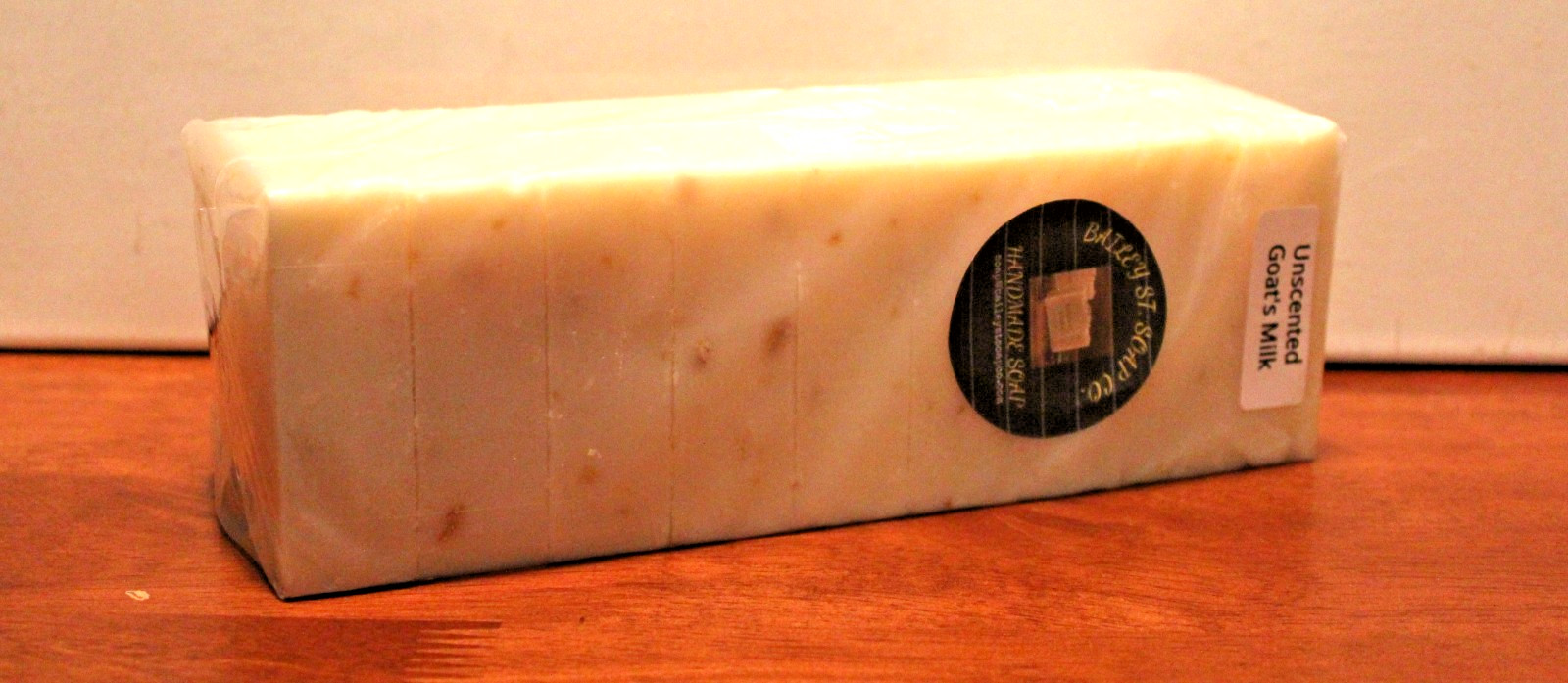 Unscented Goat Milk Cold Processed handmade soap loaf, 9 precut bars