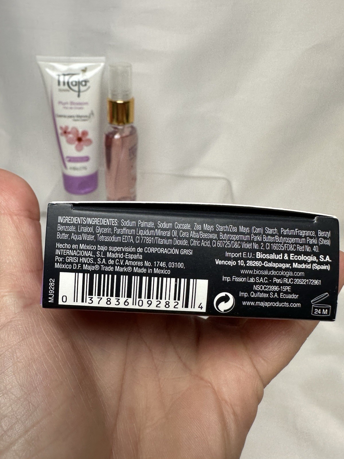 Maja Spain Plum Blossom Luxury Scented Soap Hand Cream Perfume Mist