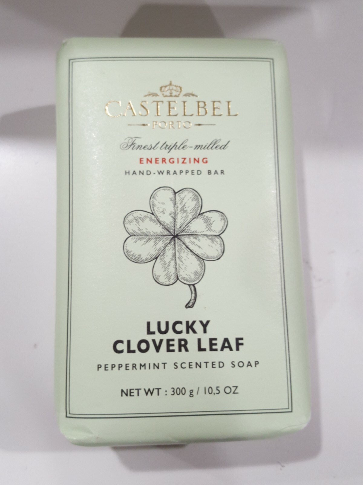 Castelbel Porto Lucky Clover Peppermint Scented Energizing Soap 10.5 Oz