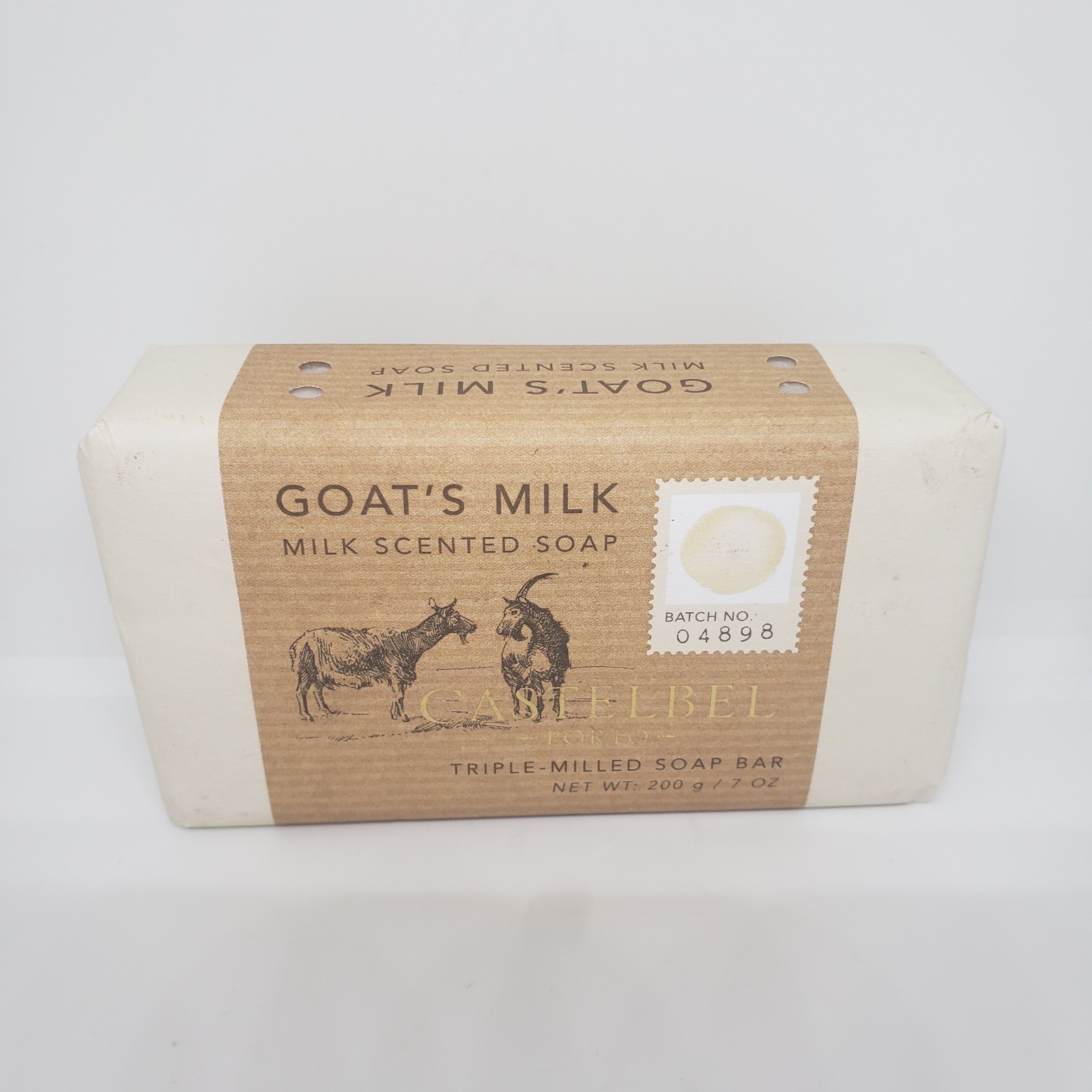 NEW Castelbel Porto Goat’s Milk Scented Bath Bar Soap Triple Milled 7 oz