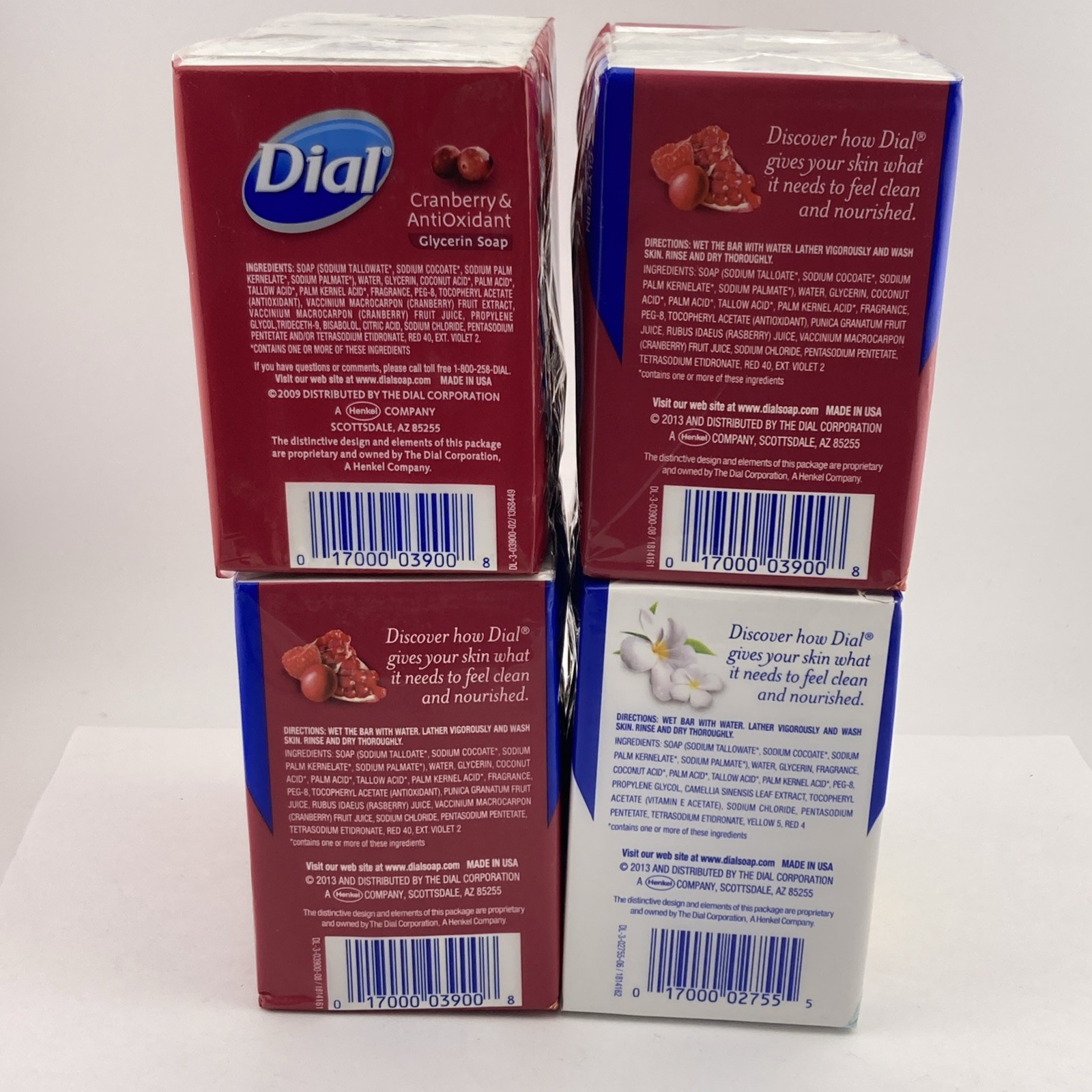 Dial Glycerin Bar Soap 3 Bars Cranberry 3 Bars White Tea 6 Bars Power Berries