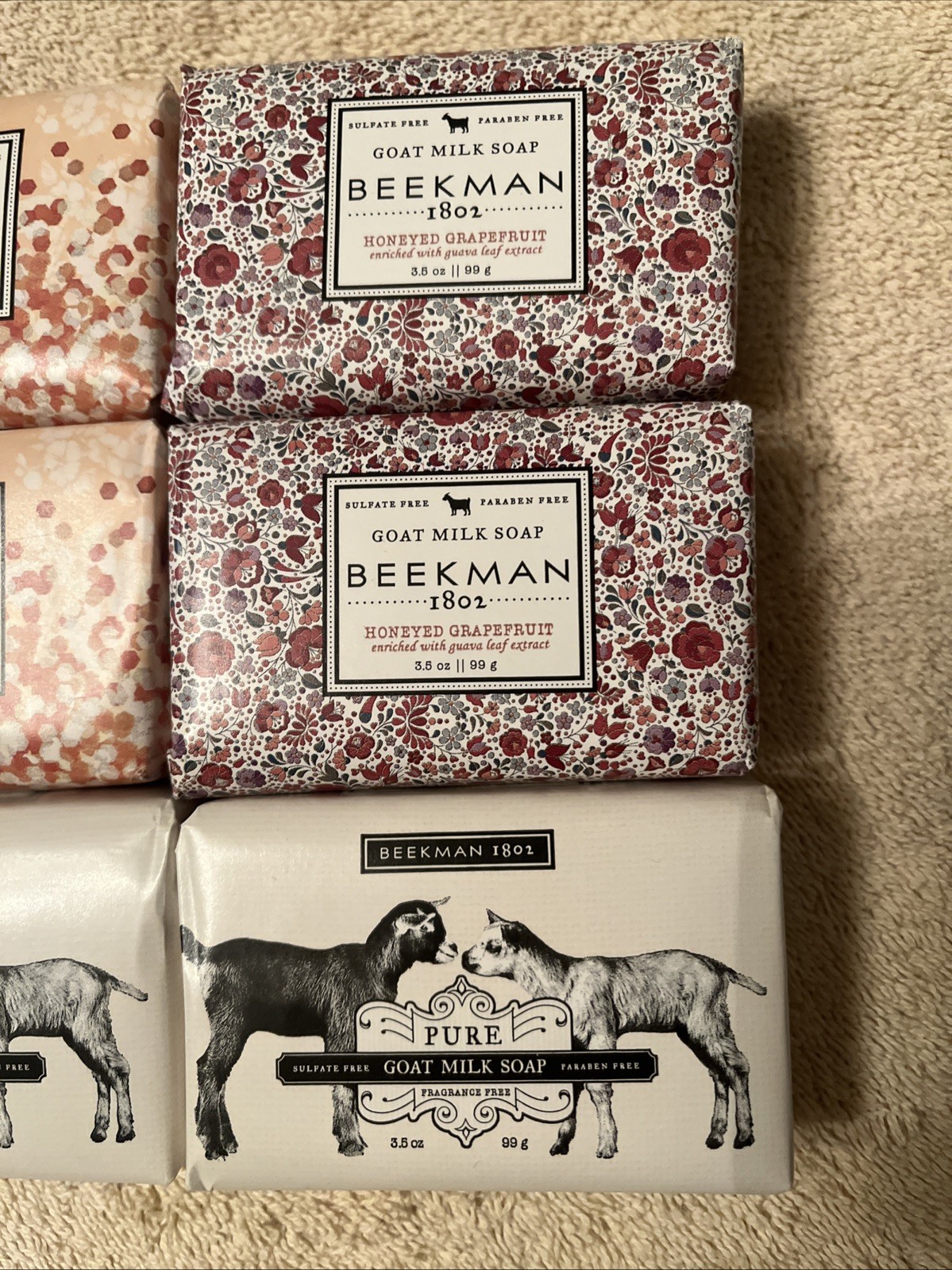 Beekman 1802 Goat Milk Soap Bar Palm Size 3.5 Oz LOT OF 9 Brand New