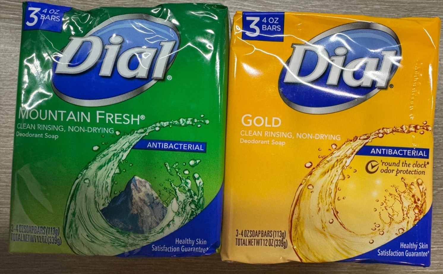 DIAL MOUNTAIN FRESH & GOLD ANTIBACTERIAL BAR SOAP 6 BARS TOTAL 4OZ EACH SEALED
