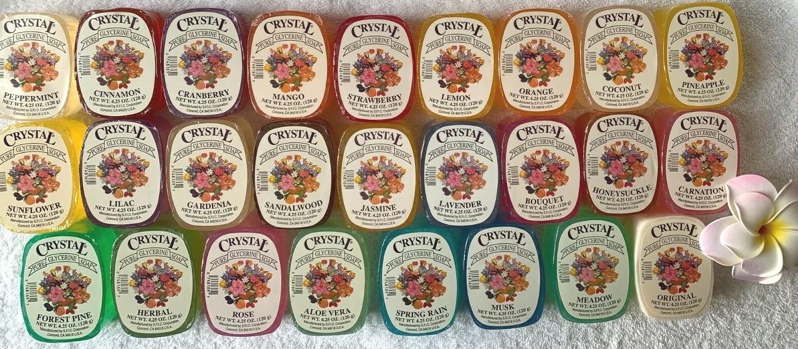 CRYSTAL PURE GLYCERINE Soap***U chOOsE scEnt(s)***4.25 oz/120 g~BRAND NEW~SEALED