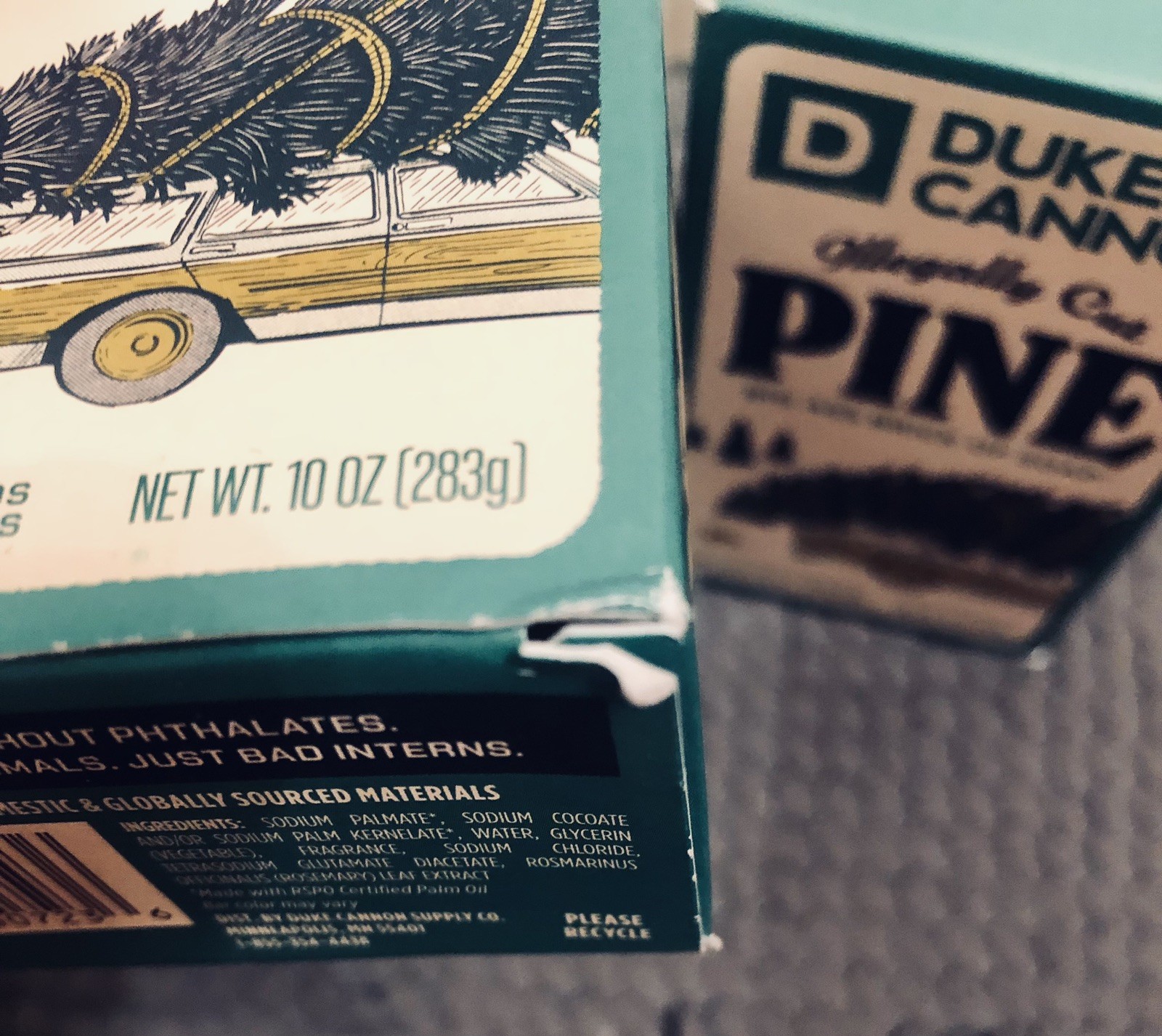 Duke Cannon Illegally Cut Pine Big A.. Brick of Bar Soap 10 oz. (Lot of 2) New