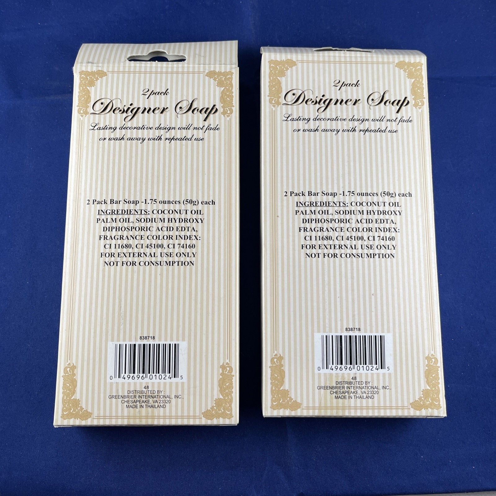 Poppy Berries Designer 2 Soap Bars Greenbrier International Floral Design x2pkg